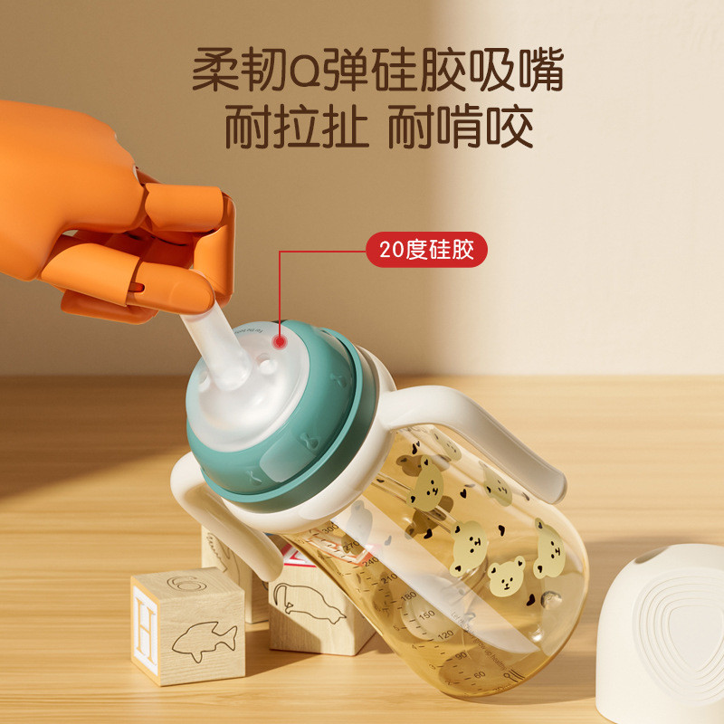 儿童吸管奶瓶大宝宝吸管杯喝奶1-2-3岁喝水杯耐摔品牌6个月以上
