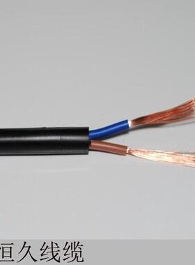 rvv2x1平方电缆线 2芯1平方纯铜电器电源线圆形软线灯具线