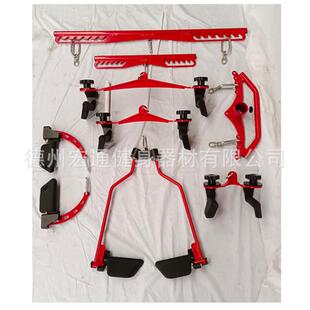 龙门架配件可调背训练器练划船把手高位下拉夹胸杠铃硬拉健身器材