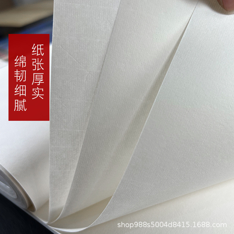 加厚特制夹贡生宣纸双层夹宣山水泼墨冰雪国画创作专用书法作品参