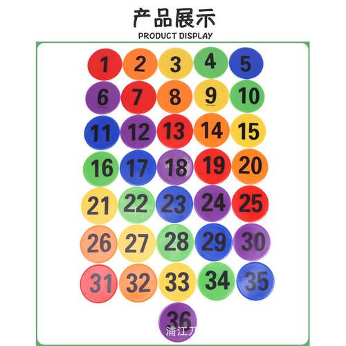 12cm数字平面地标线平面标志碟场地标记垫训练障碍物圆盘标志碟