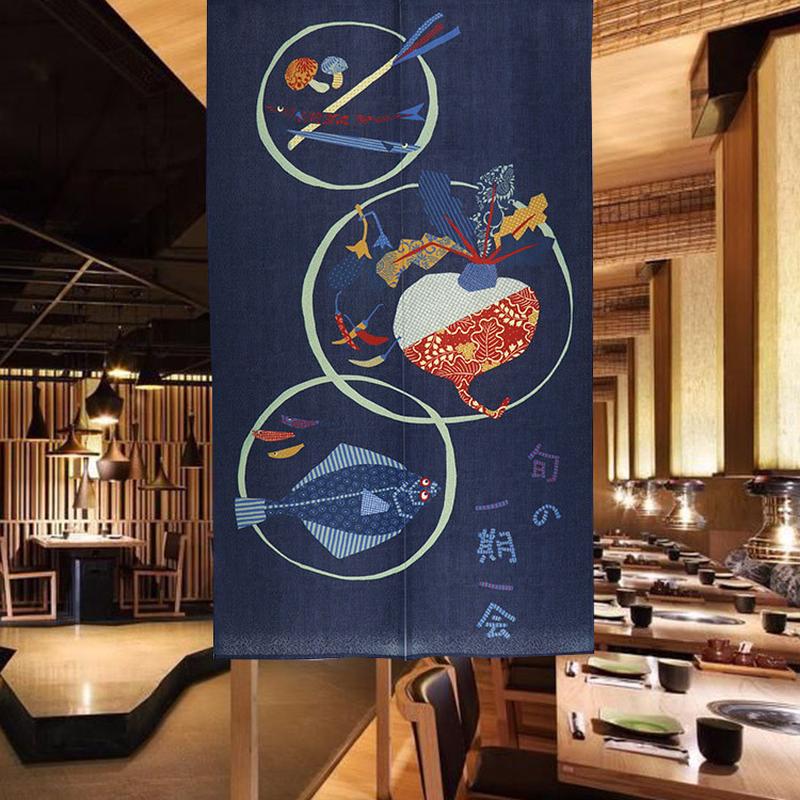 厂家直销日式布艺门帘三色可选挂帘一会一期遮挡一片式批发零售