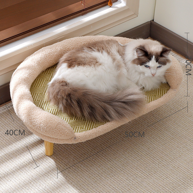 批发猫抓板猫沙发猫窝一体藤席耐加不掉屑磨爪抓大号宠物用品