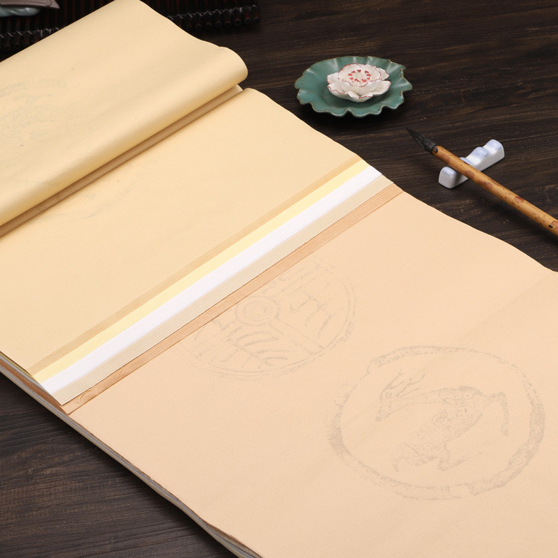 热销四尺对开五色对联宣纸生宣毛笔字书法国画作品纸创作用纸现货