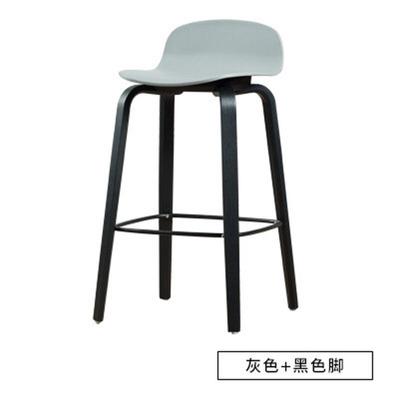 北欧实木吧台椅家用现代高脚凳椅简约酒吧椅网红设计师吧台凳日式