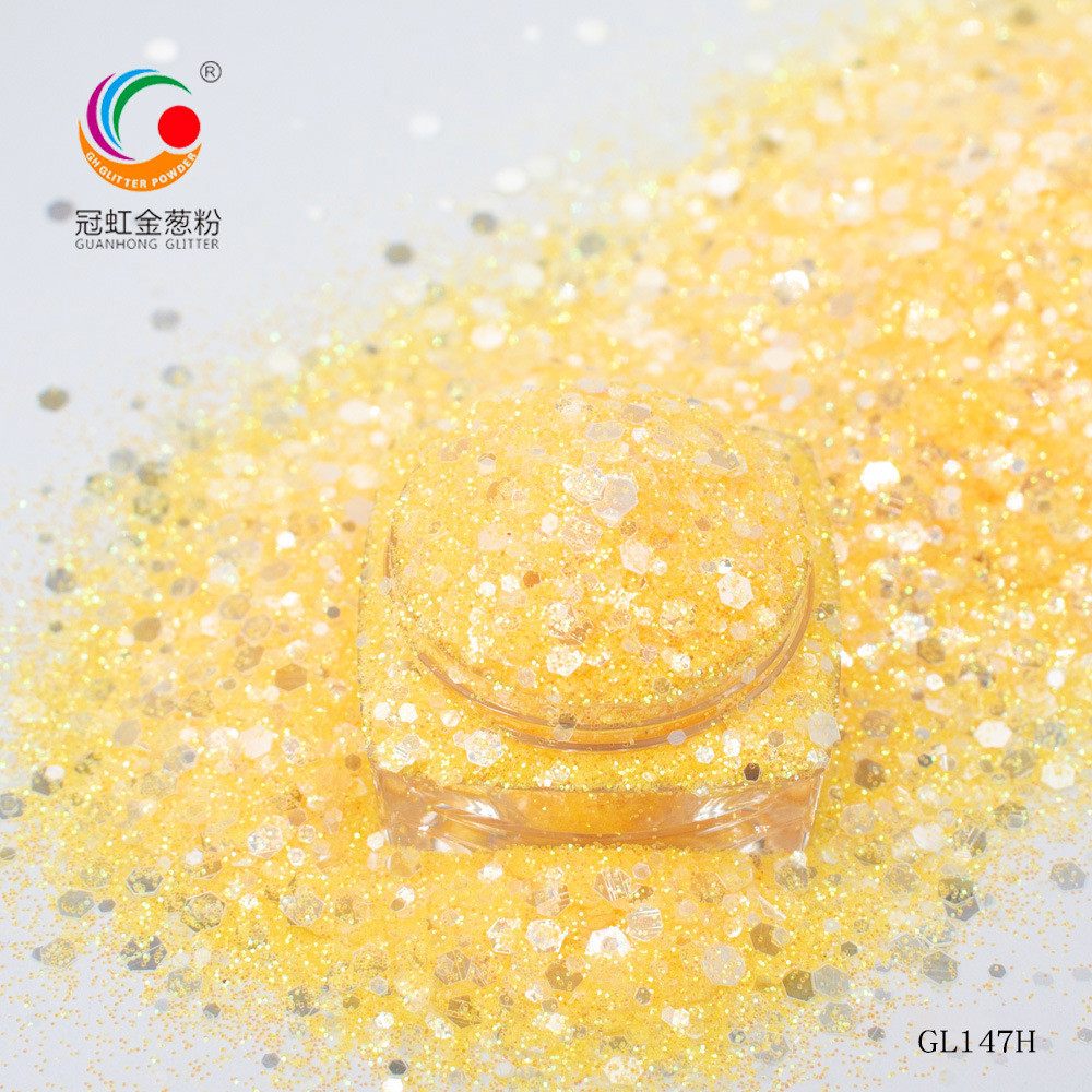 冬季新品大小混亮片色亮闪装饰美甲圣诞礼品服装印花闪片金葱粉