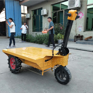 卸工具车 电动平板搬运手推车 便捷式 建筑工地平板车 小型三轮装