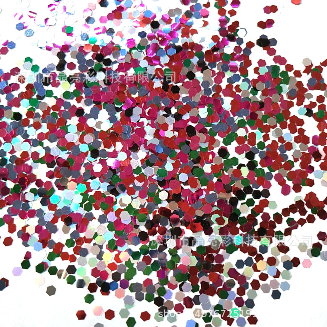 可生物降解金葱粉pla闪粉片六边形闪光片植物膜材料亮片