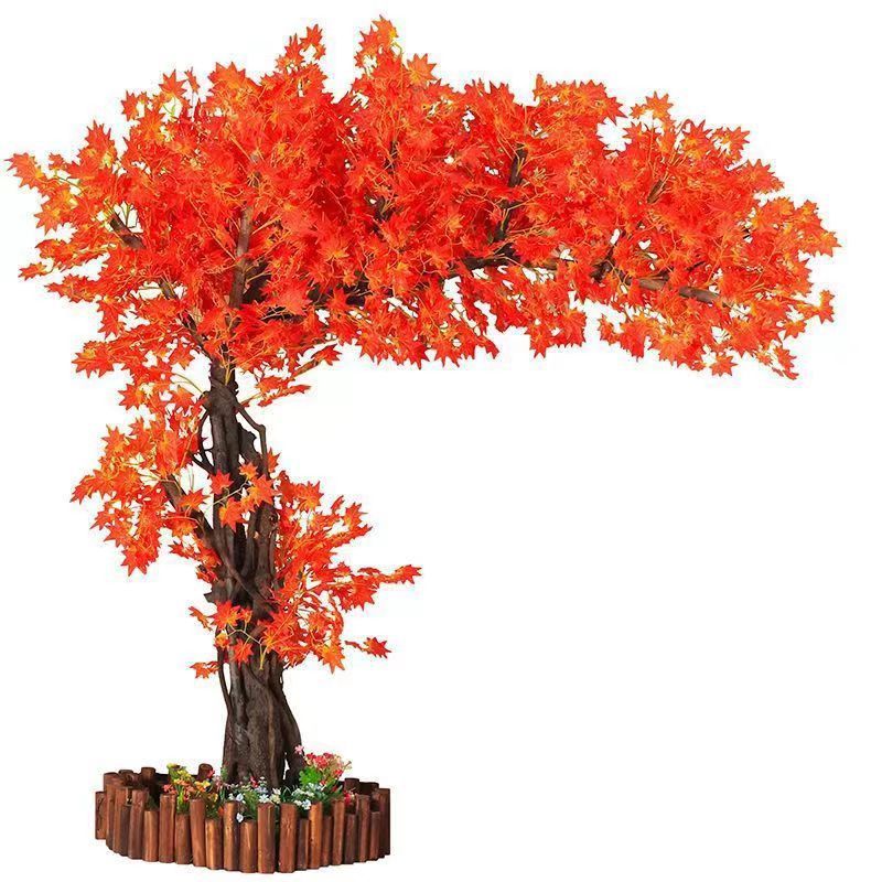仿真红枫树假树枫叶树造型商场景观装饰酒店树树大型树拍摄道具树