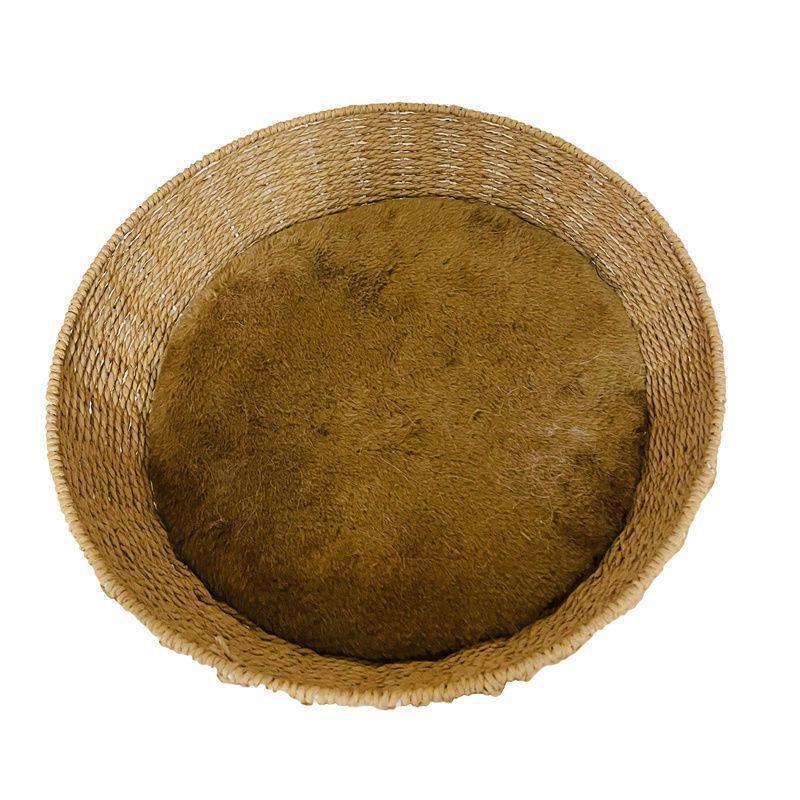 猫吊床挂猫窝手工藤编透气玻璃窗台晒太阳挂式悬大尺寸四季通用