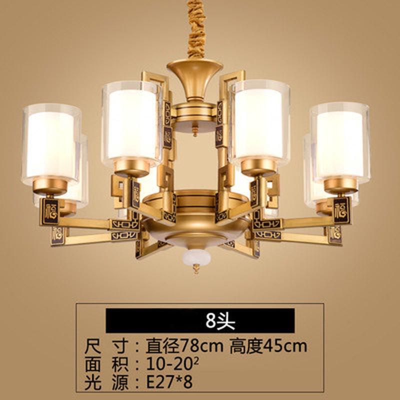 新中式吊灯古铜色大气餐厅卧室吊灯别墅工程酒店客厅吊灯led灯具