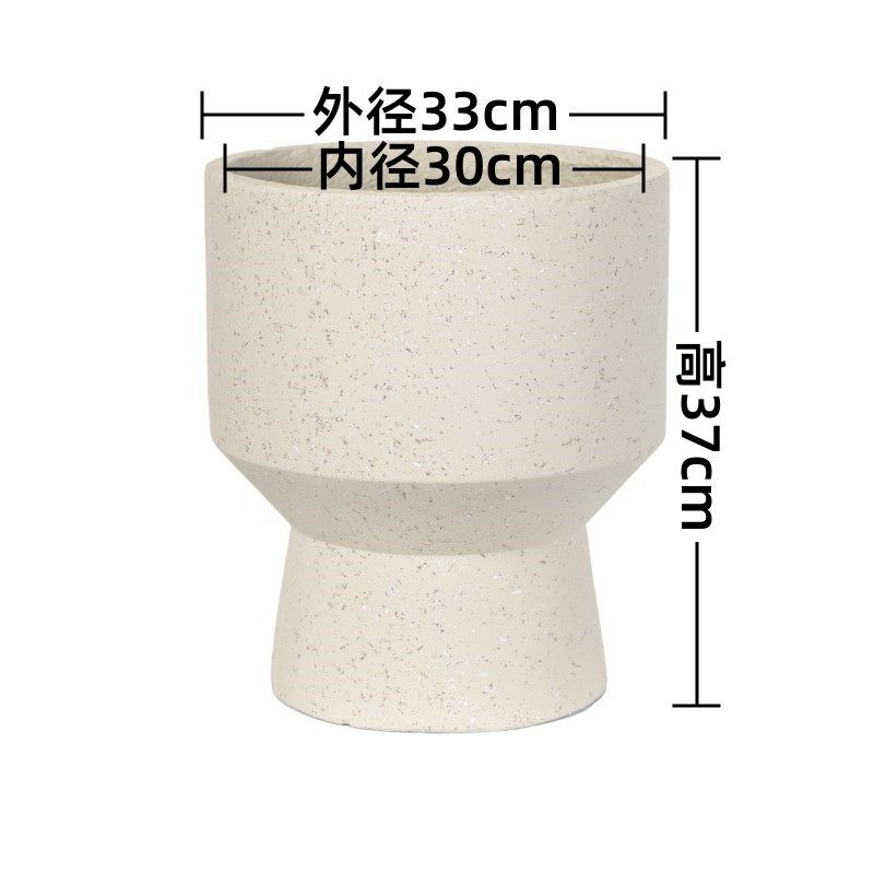镁泥花盆商场艺术客厅北欧室内外落地造型特大型号绿植盆栽水泥盆