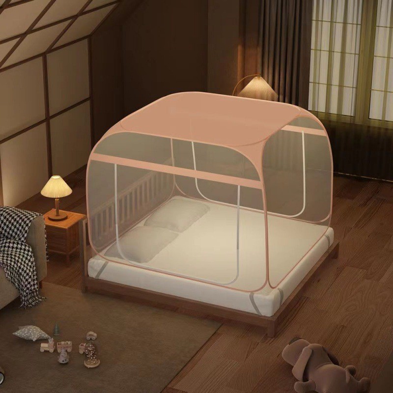 蚊帐蒙古包防摔免安装可折家用掉防1.8床卧室便携式