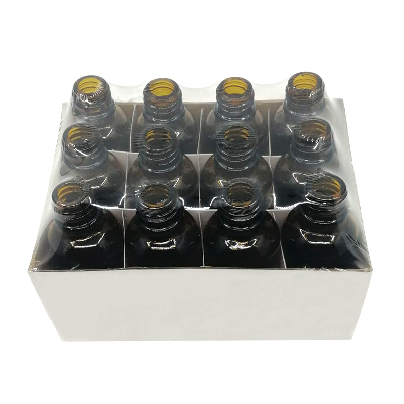 12支装60ml茶色精油玻璃分装瓶香水精华液滴管瓶实验室调剂小空瓶