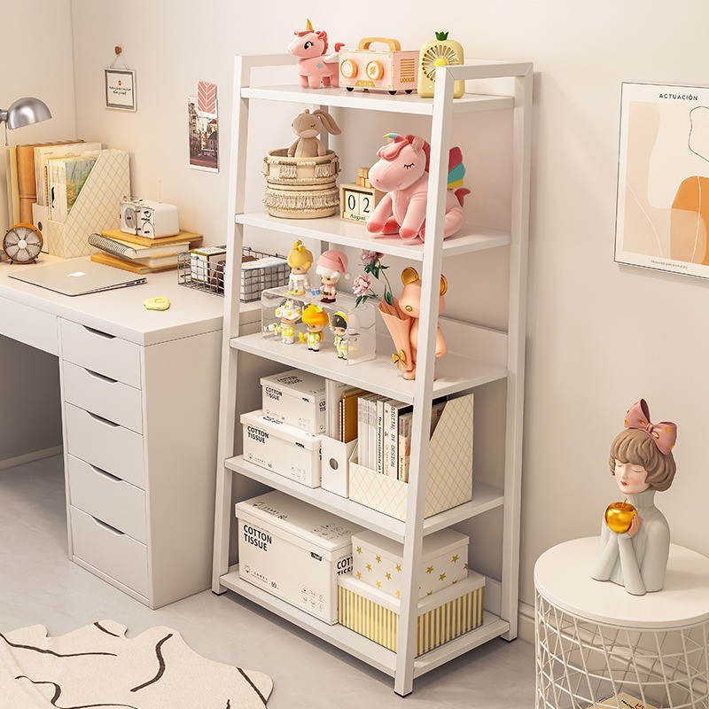 热销置物架多层收纳架小展示架书架落地货架家用客厅简易梯形储物