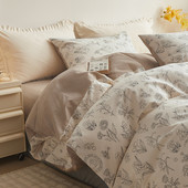 批发ins小清新韩系田园风公寓4件套复古碎花民宿棉棉四件套