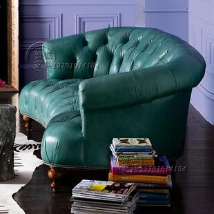 弧形简约欧式布艺沙发双人沙发美式北欧新古典拉扣三人皮沙发组合