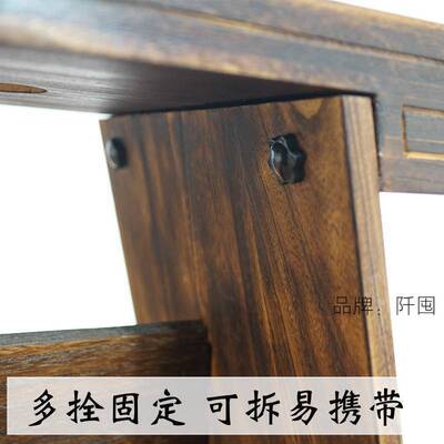 古琴桌凳桐木共鸣箱深色实木伏羲氏仲尼国学桌组装拆卸式茶桌