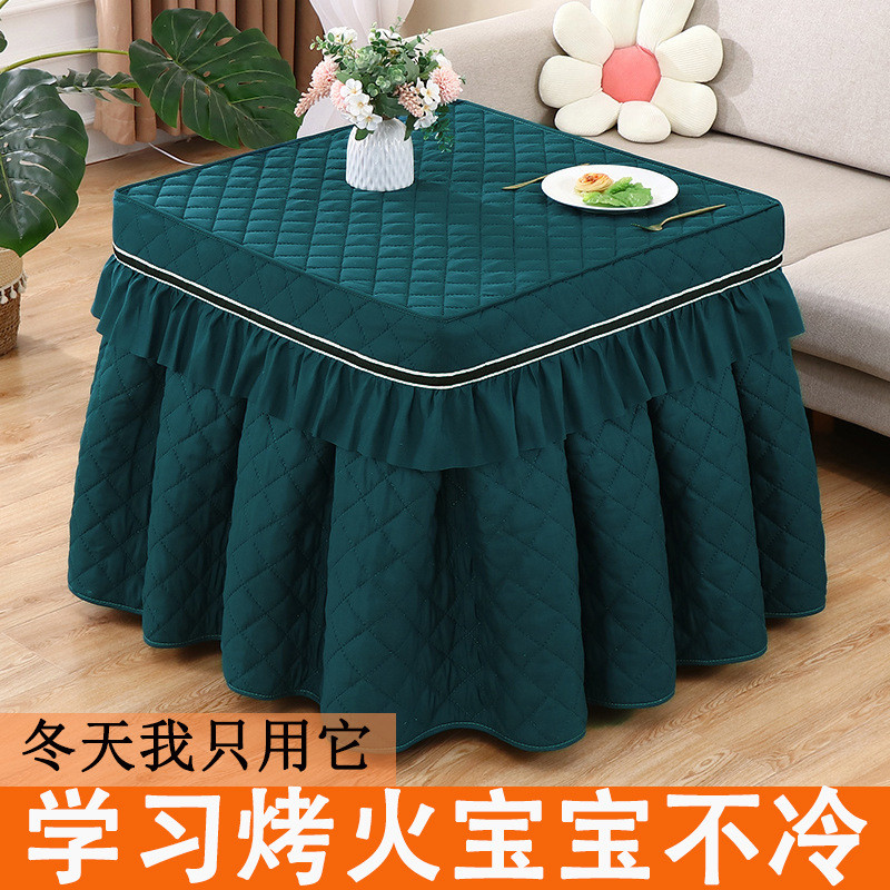 热销加绒加厚电炉正方形套新款罩茶几电暖炉烤火炉烤火桌子套罩烤