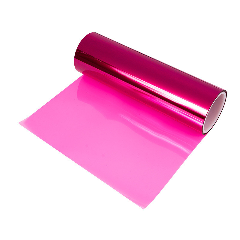 玫红高温离型膜定制防粘易撕不易破超轻离型膜氟素pet无硅隔离膜