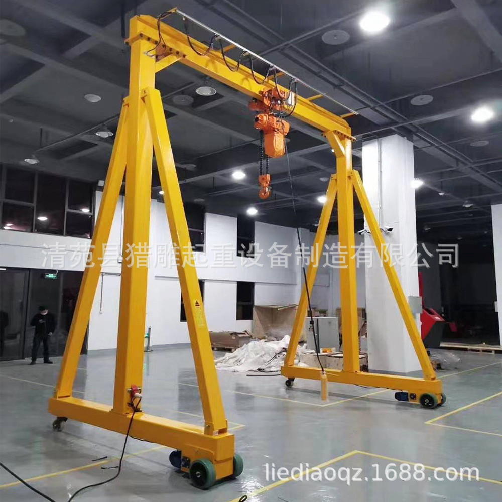 热销电动无轨龙门吊1t2t小型移动龙门架起重机手推单双梁门式吊机