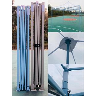 户外透明帐篷四脚折叠遮阳棚阳光房遮雨棚四脚摆摊大伞伸缩花房