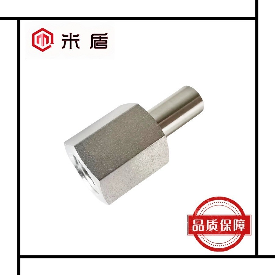 316L不锈钢焊接管接头直通焊接接头卡NPT1/2内螺纹-21.3mm管
