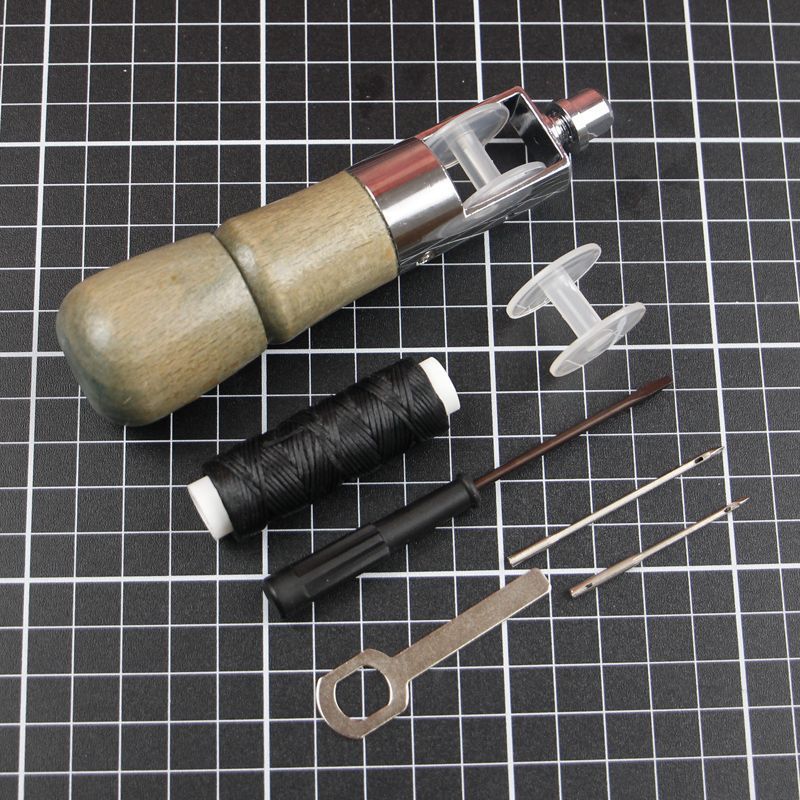 皮革手缝机手缝修鞋diy皮革皮具器补鞋缝线编织锥针千枚通4885