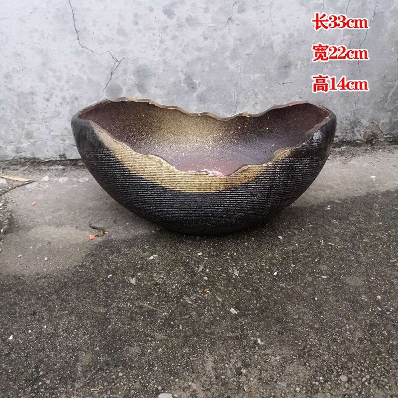 水草复古罐插画多肉陶罐花盆种植创意土陶罐桌面高植物陶瓷水培