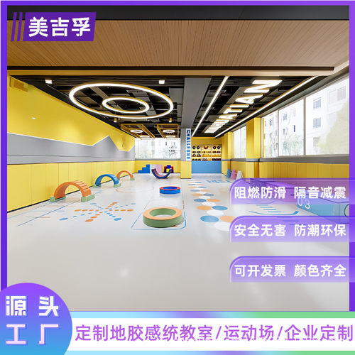 感统教室量身打造地胶企业地板健身房专用图案体适能运动地胶