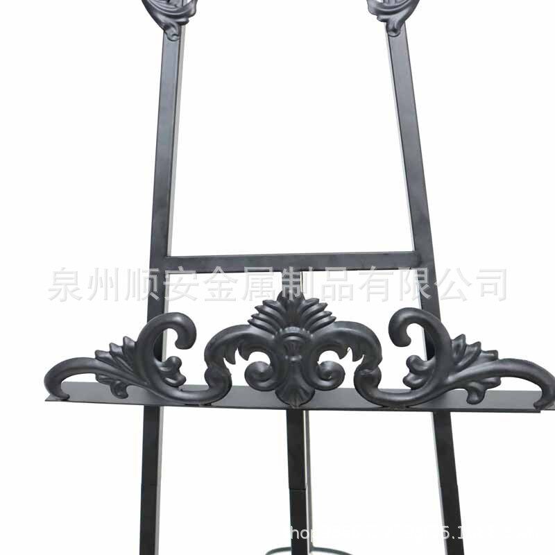迎宾婚庆铁艺画架相框托架婚礼黑色水牌展架照片展示架北欧油画架