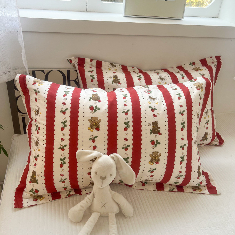 新款枕套棉一只装枕头套单个家用学生宿舍单人40x60cm50x80