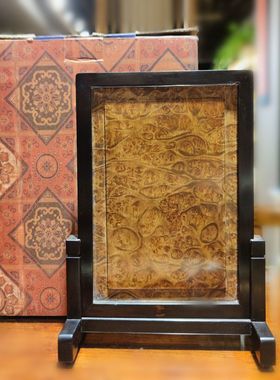 国风紫光檀红木插屏砚屏复古屏风古典木质台屏工艺礼品可雕刻摆件