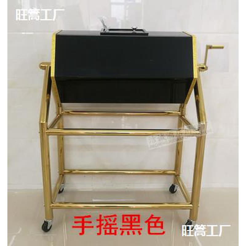 热销节目滚筒摇奖箱箱箱亚克力箱红色透明手摇黑红活动开奖茶黑色