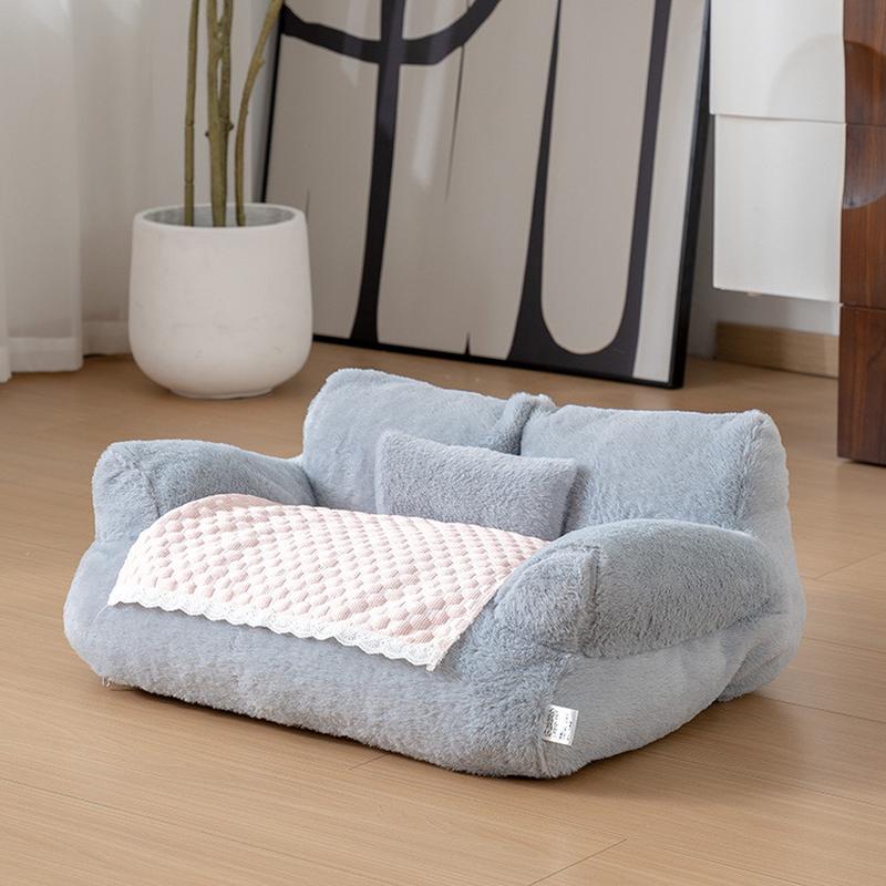 宠物保暖水晶绒猫窝四季通用小猫床垫可拆洗冬季猫狗猫咪沙发批发