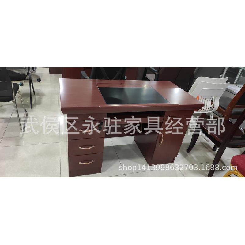 厂家直供批发米新款员工桌1.4米1.6电脑桌胡桃色办公桌