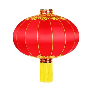 欢度佳节灯笼大红过年挂大门阳台防水户外新年铁口灯笼宫灯节日