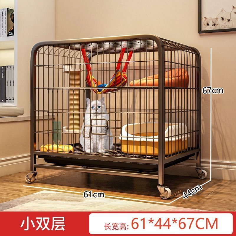 猫笼子实木猫笼别墅大家用自由空间室内大号厕所猫咪宠物屋