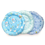 夏季 圆形降温宠物冰垫冰窝防滑透气印花凉垫批发卡通宠物防水狗窝