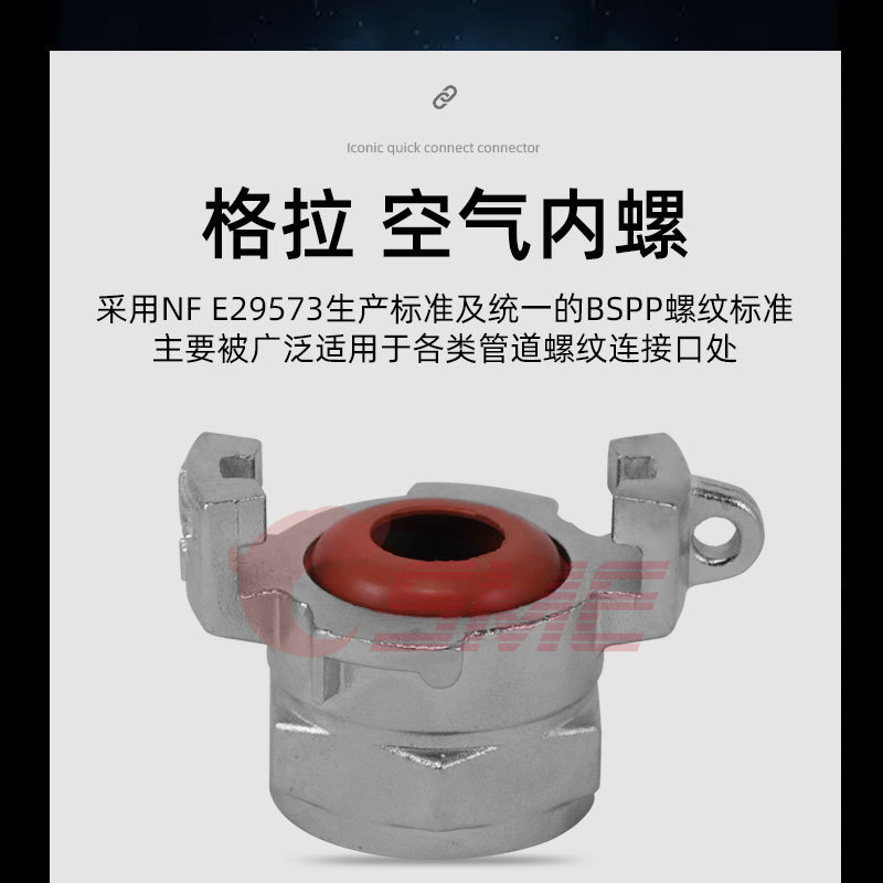 SME法式格拉内螺接头不锈钢内螺
