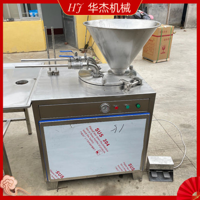 大型立式液压灌肠机商用双管304加厚猪肉粒烤肠加工灌装设备
