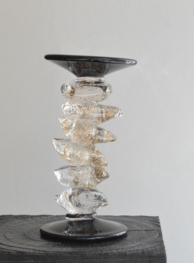 法式中古手工样板间烛台复古多球形艺术家居装饰琉璃美学软装台面