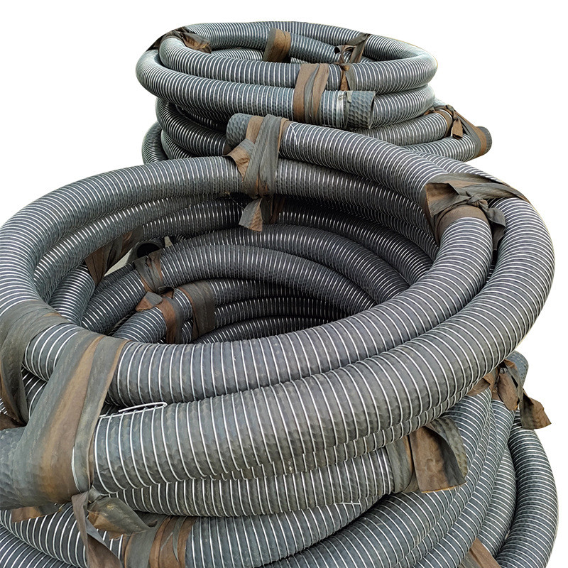 黑色螺旋钢丝工程大口径管建筑卸灰管农业排灌加厚橡胶钢丝管