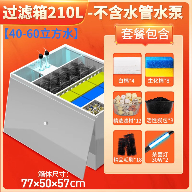 鱼池过滤器水循环系统不锈钢过滤箱庭院周转箱锦鲤净化过滤系统
