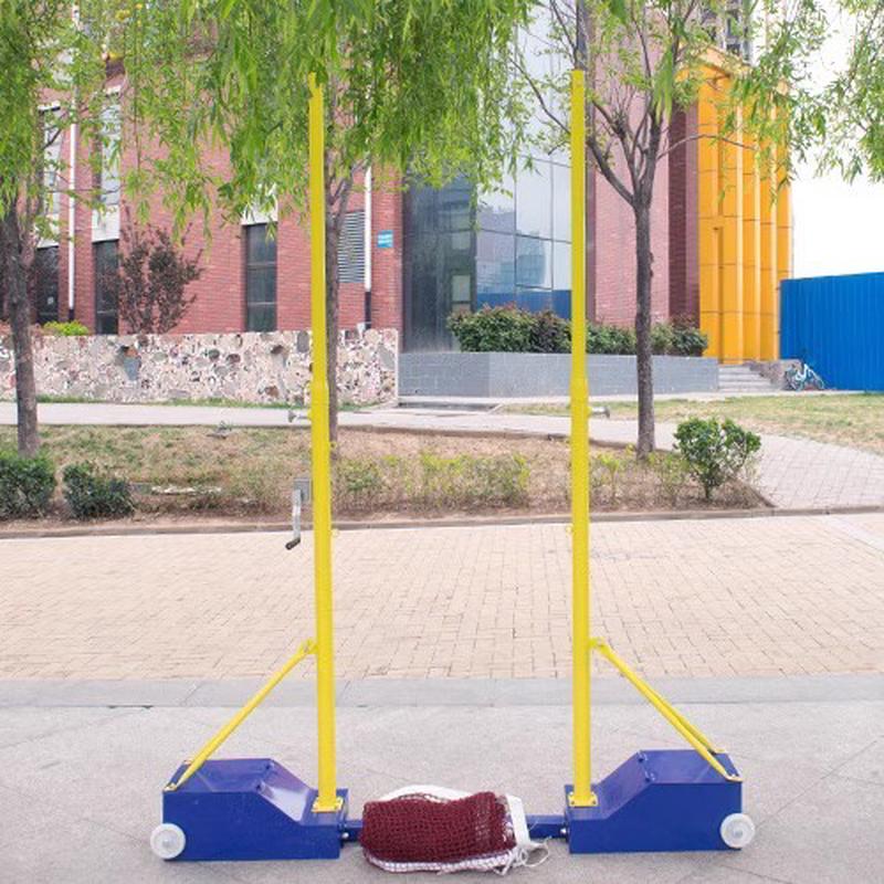 室外移动便携式羽毛球网架标准网气排球架球网简易架子柱网杆支架