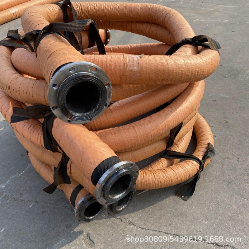 现货供应黑色橡胶打桩机管高压胶管工地泥浆排水夹布输水软管批发