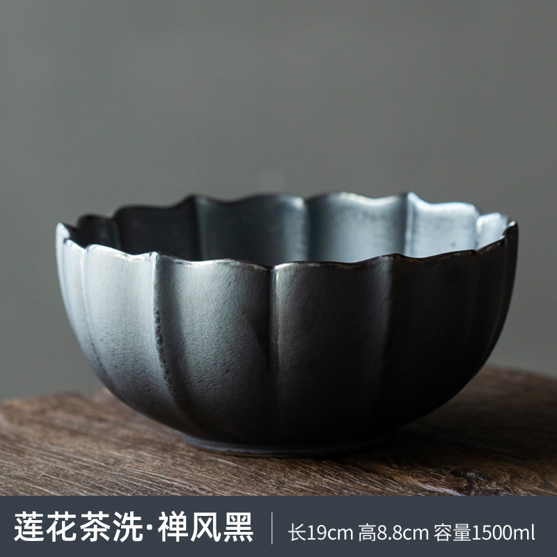 茶洗功夫茶具配件笔洗特大水盂水洗茶碗陶瓷大号茶道零配家用