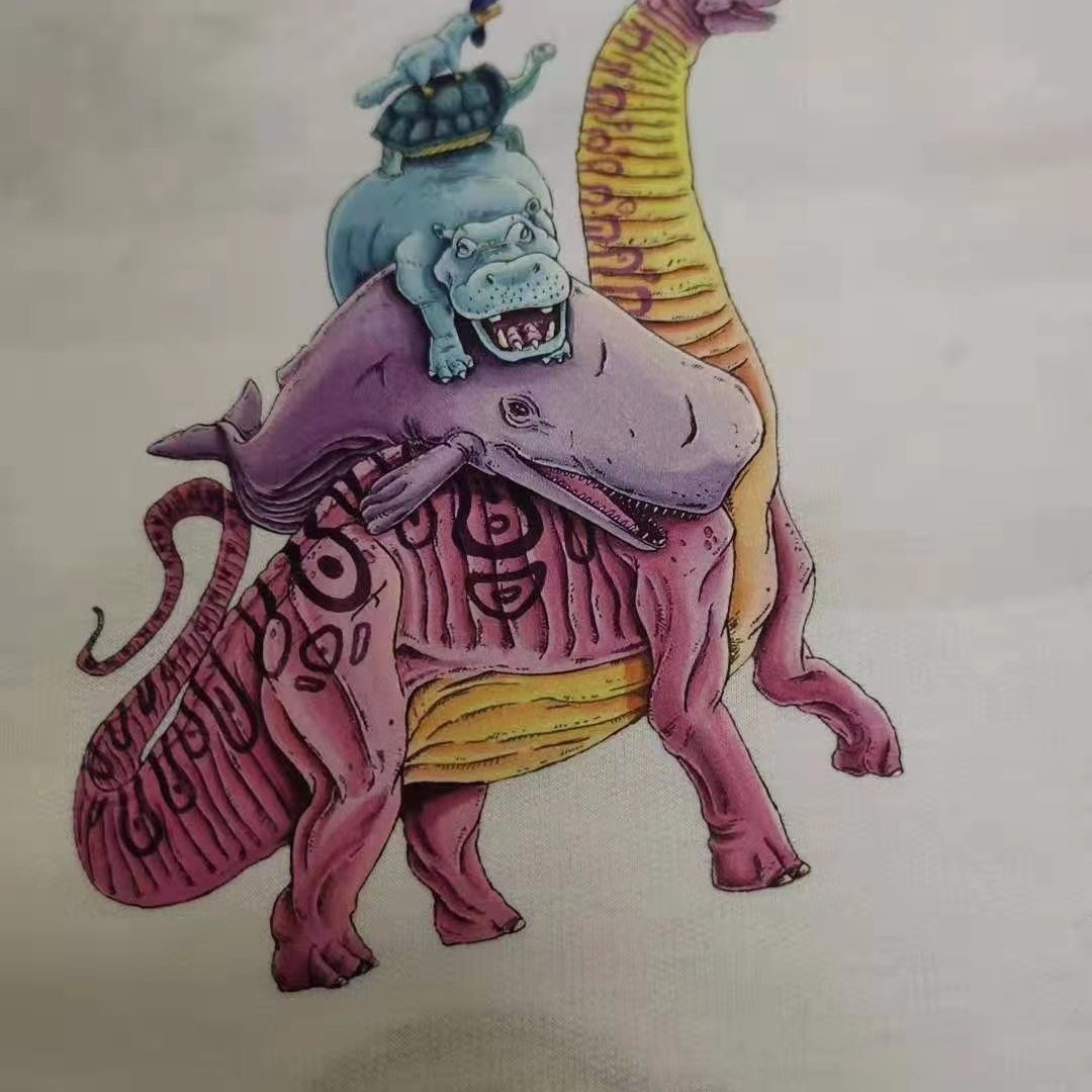 热销白墨烫画白墨白墨烫画无边数码打印白墨柯式烫画