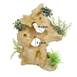 鱼缸造景仿真树洞鱼虾穿梭头树脂小假山水族馆装饰品塑料绿色树