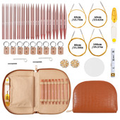 新品 手工diy毛线针织棒针工具针收纳包 可拆卸环形配件套装